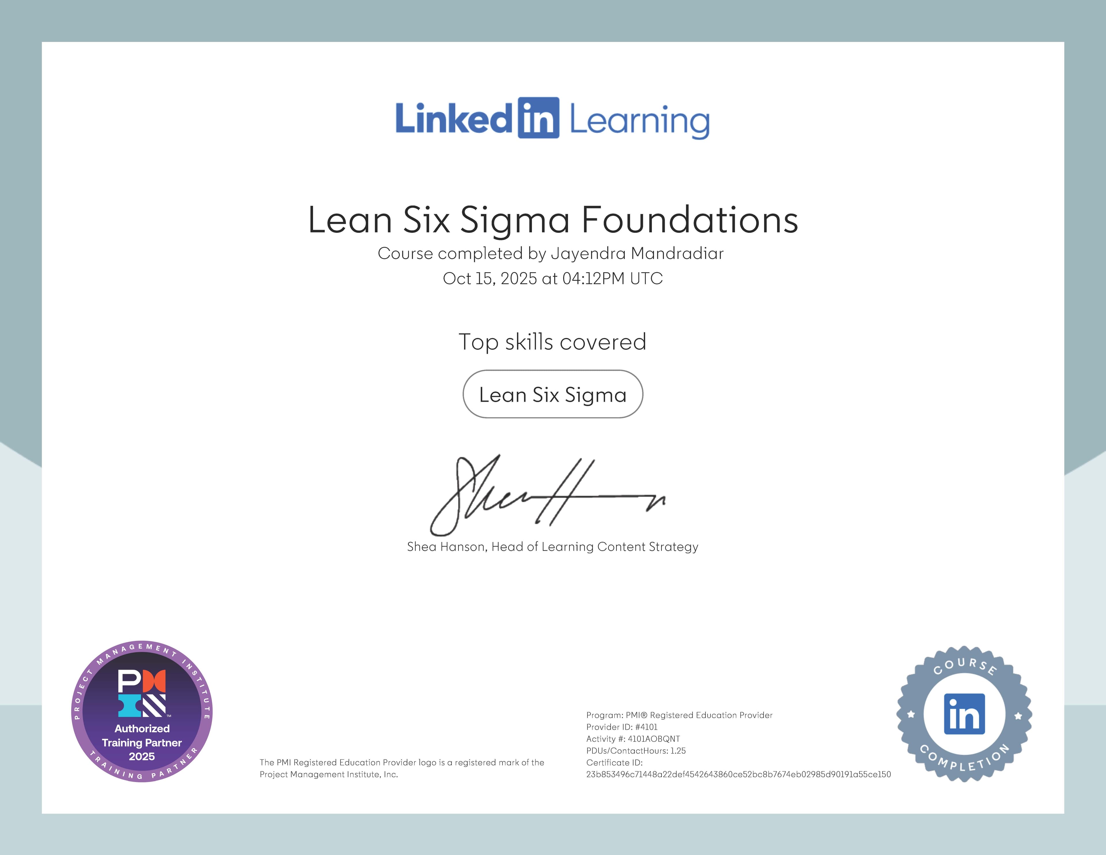 Lean Six Sigma Foundations