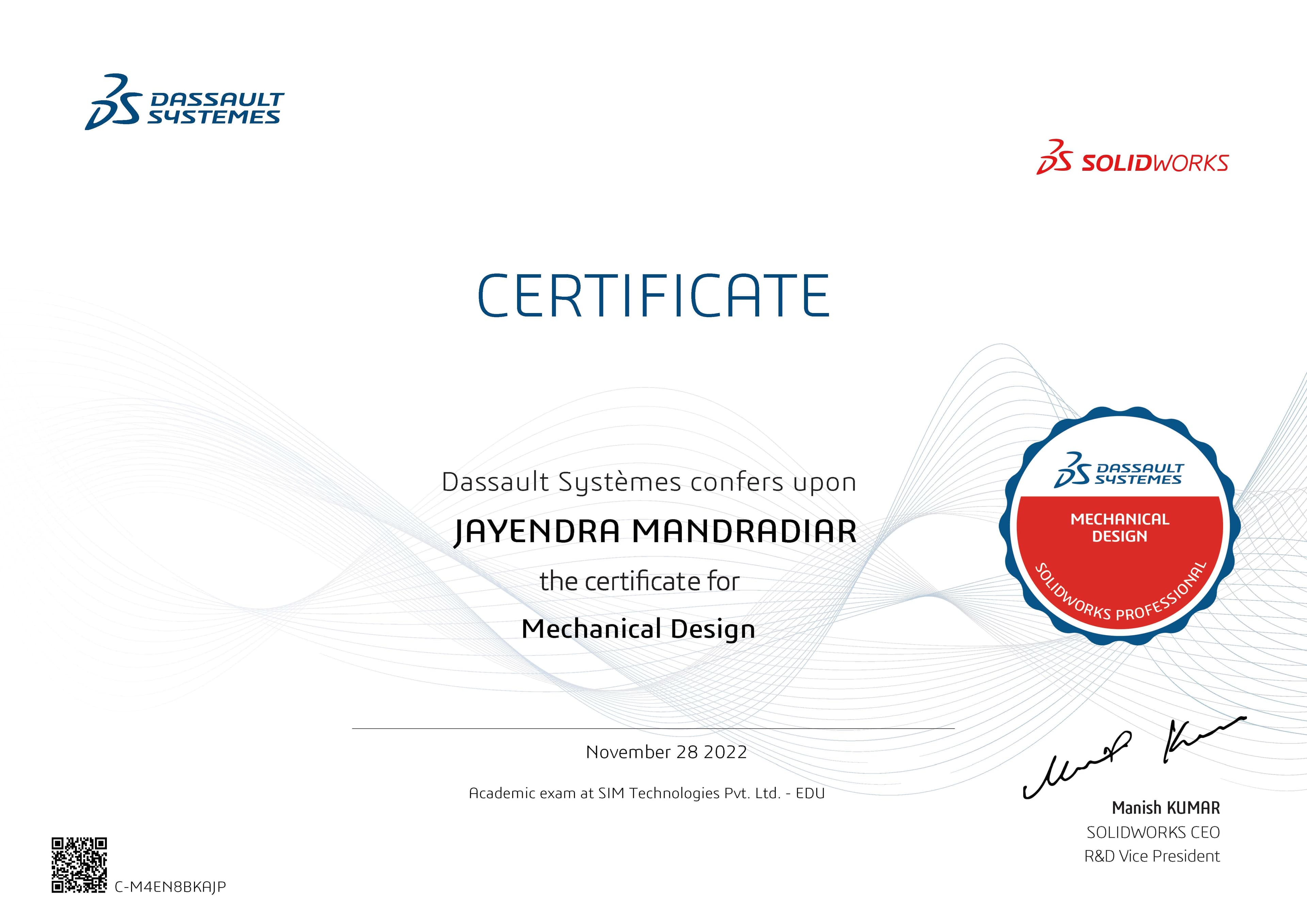 Certified SOLIDWORKS Professional